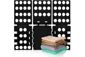 GYE T Shirt Folding Board Laundry Organizer Durable Tool T Shirt Clothes Folder Plastic Easy and Fast Folding Board for Kid Children and Adult to Fold Clothes Black