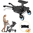 ZGROCK Universal Stroller Board 2 in 1 Sit and Stand Stroller Glider Board with Detachable Seat and Portable Carrying Bag Buggy Board for 99% Strollers Holds Children Up to 55 LBS Blue