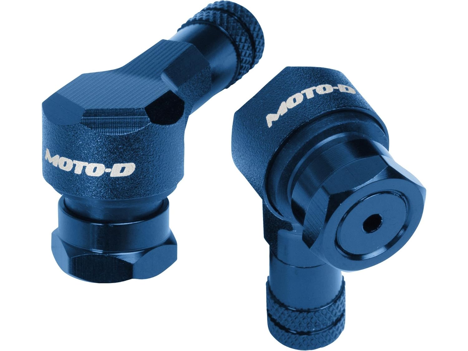 MOTOD Angled Motorcycle Valve Stems Blue (11.3mm