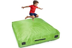 SaferBounce Crash Pad for Kids Sensory | Big 5Ft x 5Ft Or 3Ft x 4Ft | Autism Sensory Crash Mat for Jumping & Play | Crashpad | Soft Foam Landing Pad for Kids | Giant Pillow Mat | Climbing & Gymnastics