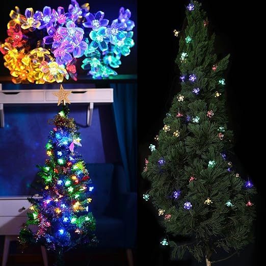 Solar Outdoor Christmas String Home Lights 6 9m 50 Led Fairy