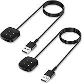 Mixblu Charger Cable Fits Google Fitbit Versa 4/Sense 2/Versa 3/Sense Watch | Fast Long Replacement Charging Cord 2Pack 3.3Ft