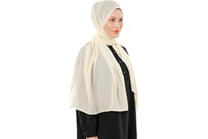 Ayisah Chiffon Hijab Scarf for Women - Chiffon Hijab Muslim Headscarf Shawl - Soft Fashion Scarf Muslim Headscarf Shawl
