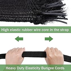 Saintrygo 8 Pcs 80 Inch Adjustable Flat Bungee