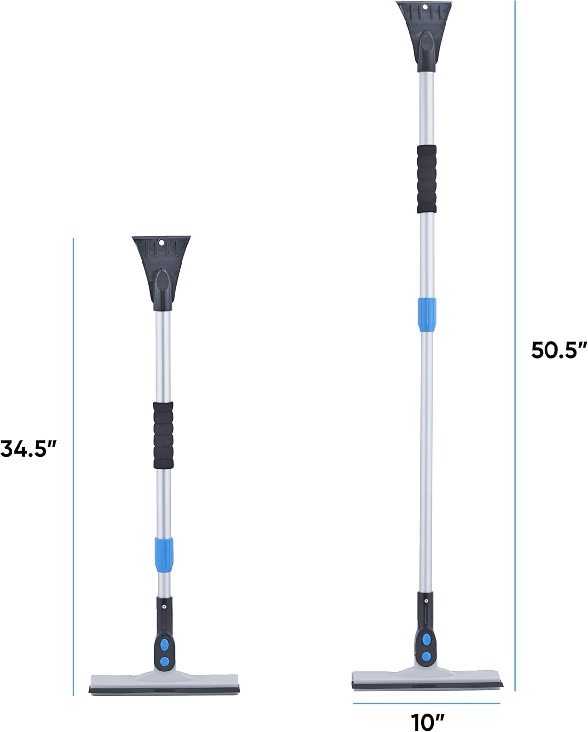 Car Truck SUV Windshield Extendable Snow Brush with Squeegee & Ice