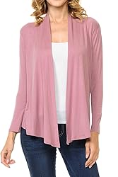 MINEFREE Women's Long Sleeve Open Front Drape