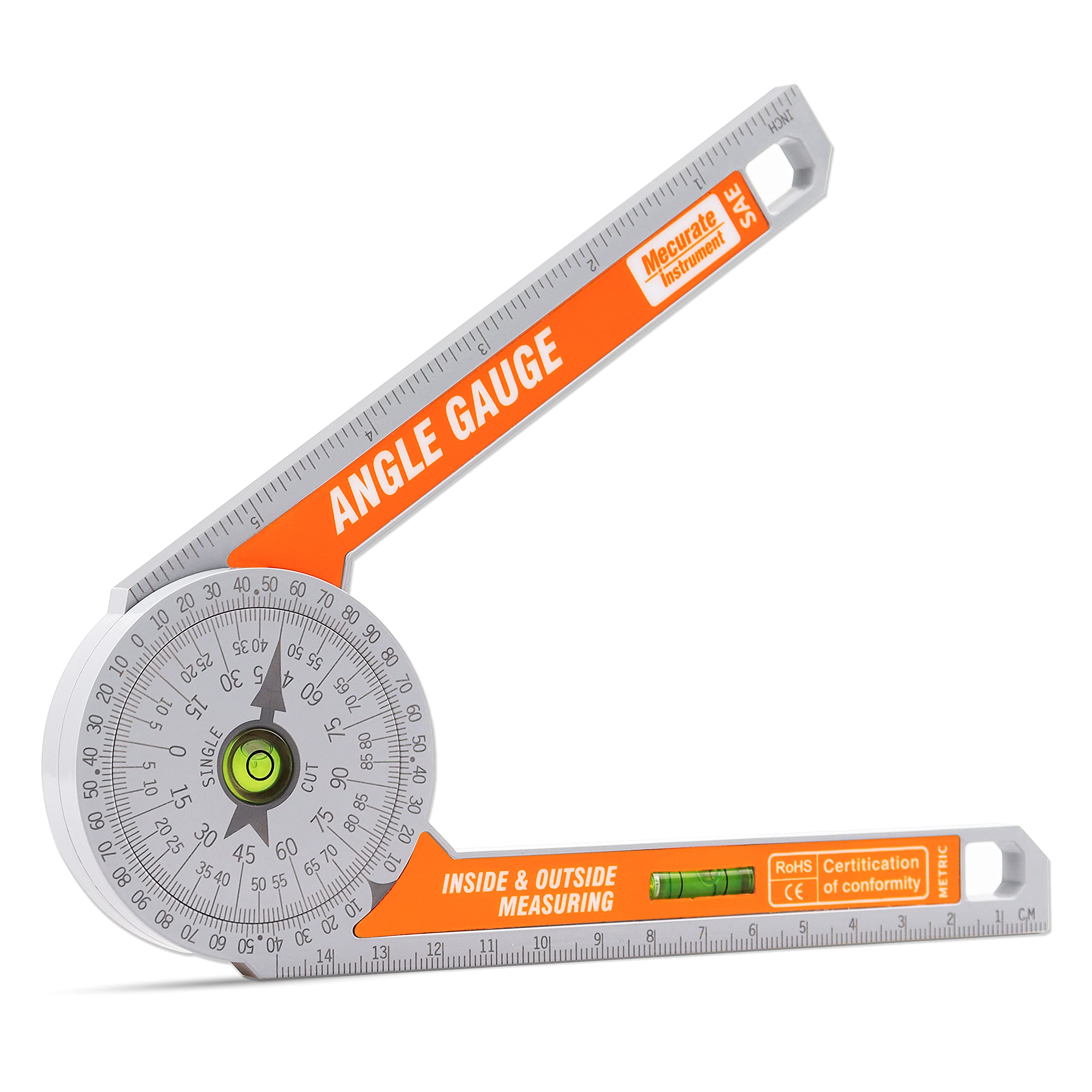 Buy Mecurate Miter Saw Protractor, Inch/Metric Miter Protractor with