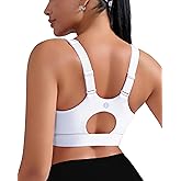 RUNNING GIRL Sports Bras for Women High Support, Adjustable Straps High Impact Molded Cup Sports Bra with Sewn in Pads