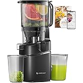AMZCHEF Cold Press Juicers, 5.8" Self-Feeding Juicer Machines for Whole Vegetable & Fruit, Masticating Juice Easy to Clean, H