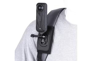 BRDRC Backpack Mount for Insta360 X5 X4 Air, Bag Strap Anti-Slip Shoulder Clip Belt for Insta 360 X5 X4 Air X3 X2 GO 3S Ace P