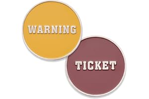 COINS FOR ANYTHING, INC Ticket Warning Police Challenge Coin - Funny Joke Flip Tic/Warning Choice Challenge Coin - Amazing Police Law Enforcement Military Coins - Designed by Military Veterans