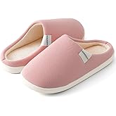 HUXMEYSON Slippers for Women, Womens Slippers Indoor Outdoor with Memory Foam, Cozy & Warm House Slippers for Woman with Anti-Slip Rubber Sole