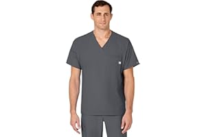 WONDERWINK WINK Scrubs for Men, W123, V-Neck Tops with 6 Pockets