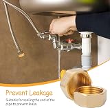 Svalor 6Pcs Brass Blanking Cap 3/4 inch Female Stop Cap Hex Nut Caps view 3