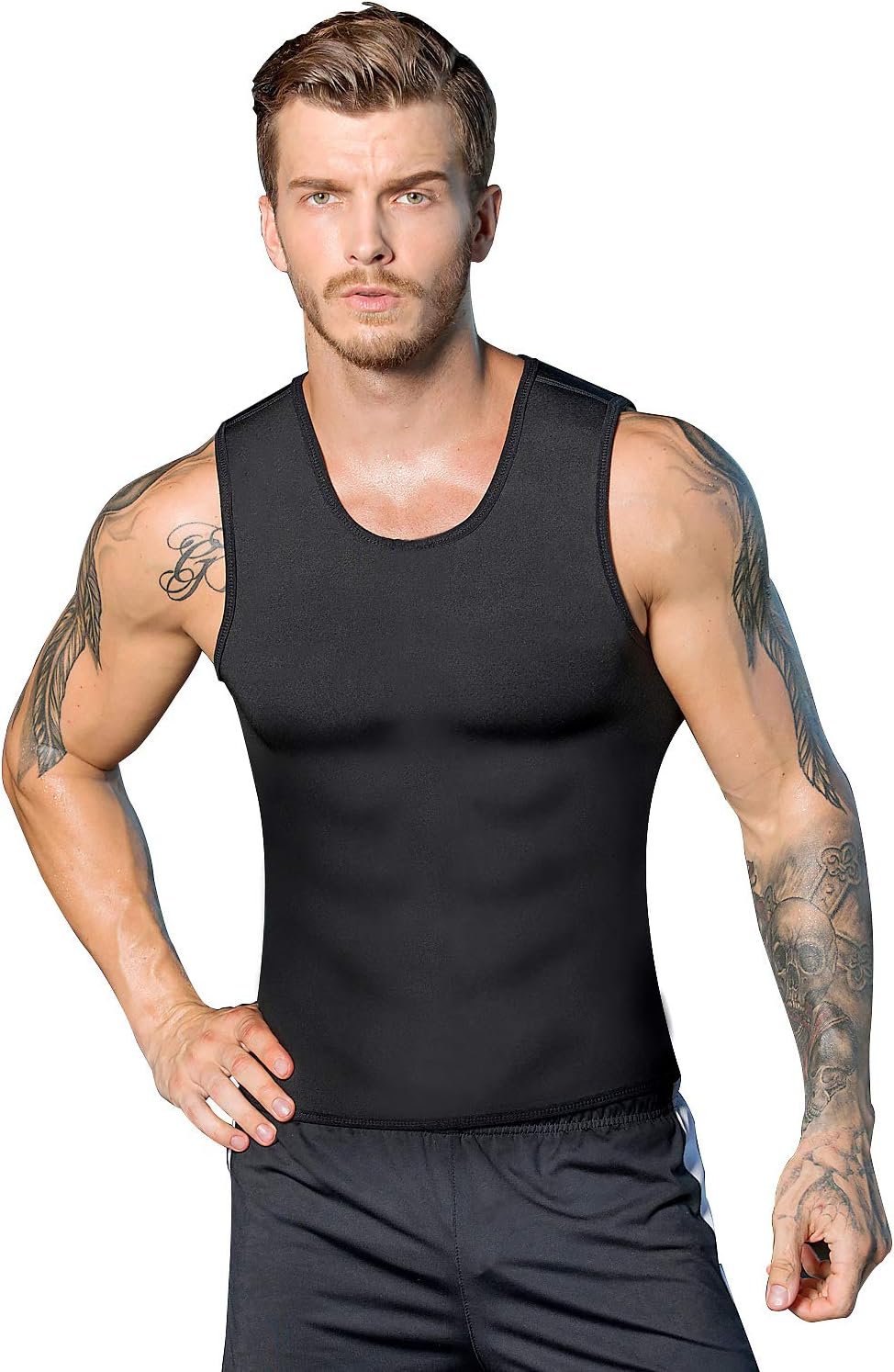 Waist trainer Vest Men Body Shaper Weight Vest for Weight Loss Sauna Sweats Suit Slimming Tank Top Shirt