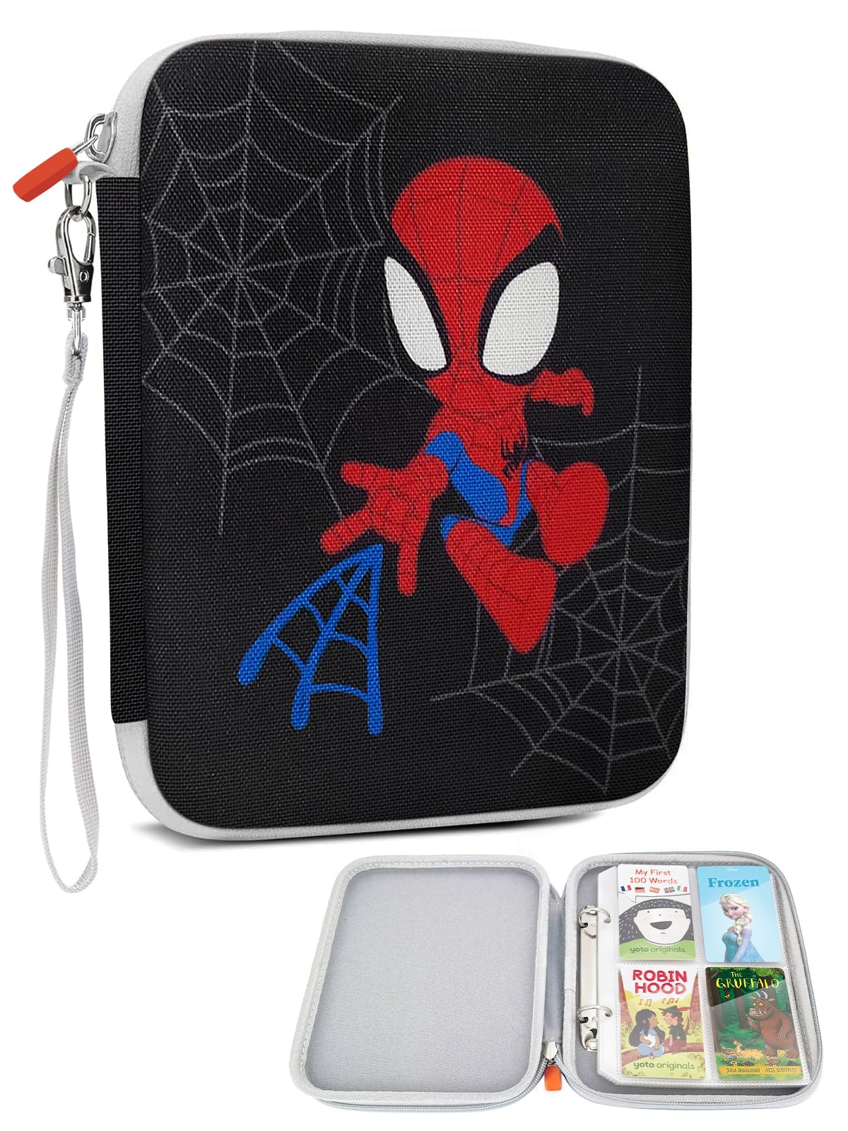 Photo 1 of AOLO Yoto Card Holder Case, 80-Pocket Mini Audiobook Card Organizer with Zipper, Portable Card Binder for Yoto Cards Storage, Soft Travel Folder for Kids