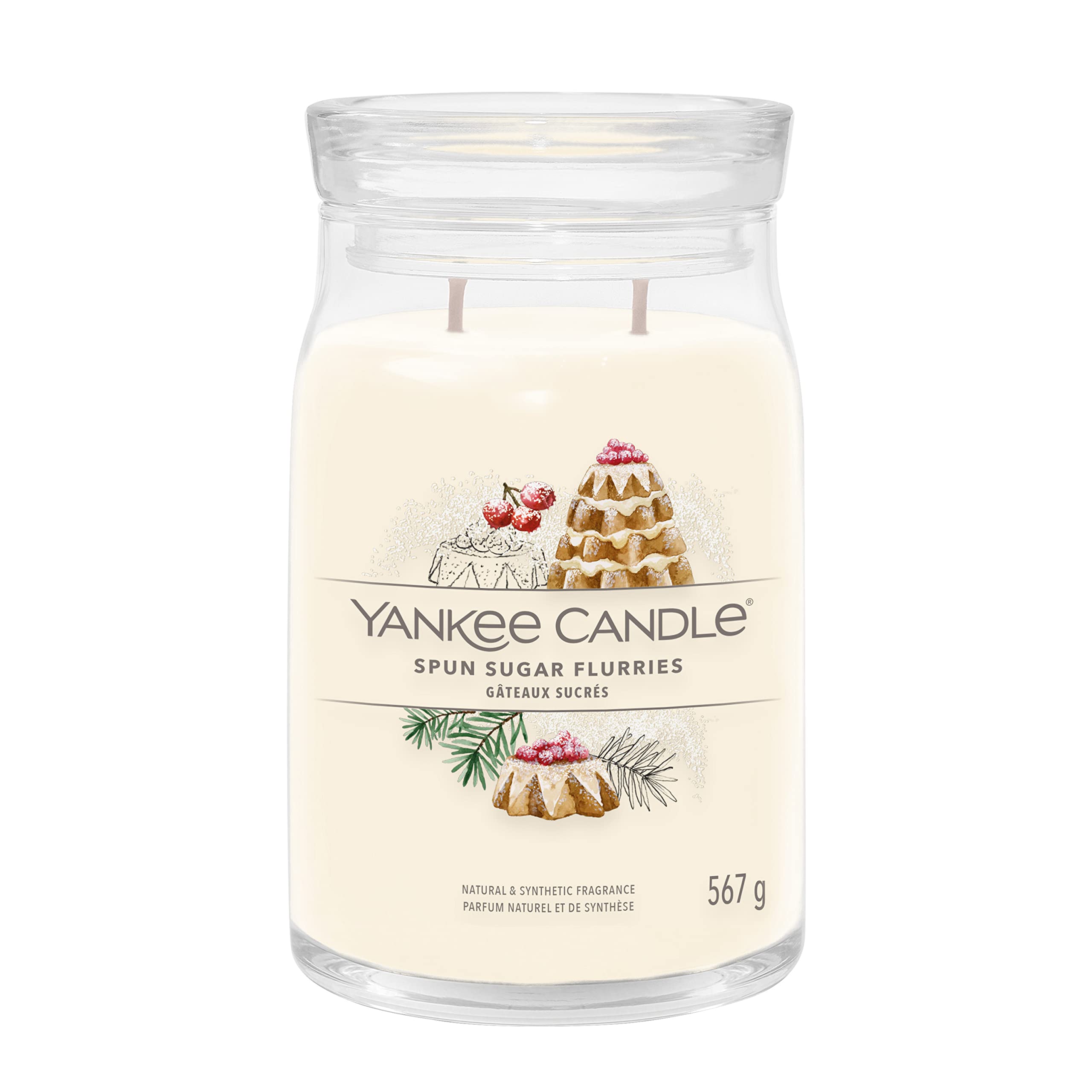 Yankee Candle Signature Scented Candle | Spun Sugar Flurries Large Jar Candle with Double Wicks | Soy Wax Blend Long Burning Candle