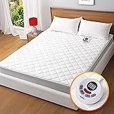Heated Mattress Pad Full Size,Electric Mattress Pad with Preheat Functions,Bed Warmer with 12 Heat Settings Controller & 1-12 Hours Auto Shut Off,Machine Washable (54"x75",White)