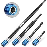ELEAD Drill Bit Extension Set, 4-Piece Magnetic Drill Screwdriver Bit Holder Extender with Aluminum Sleeve, 1/4 Inch Hex Shan