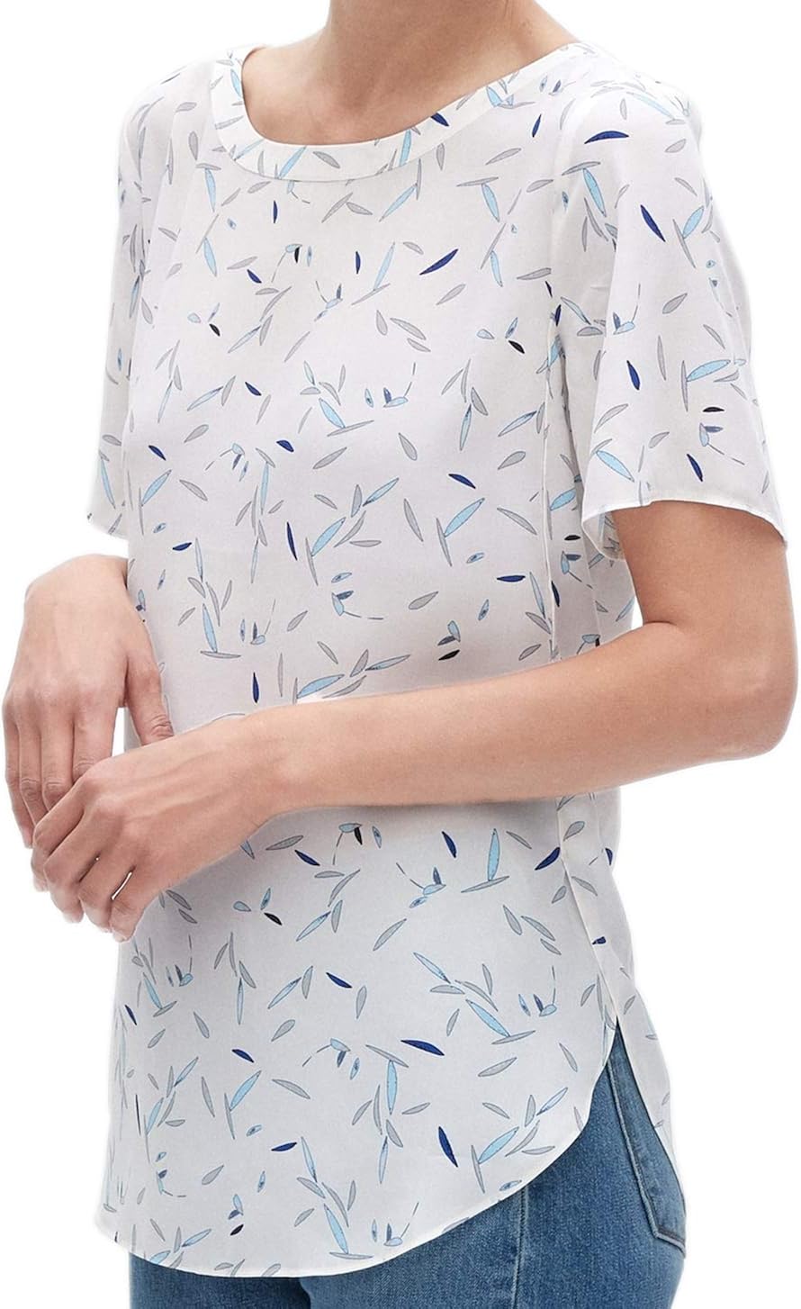 banana republic high low hem top