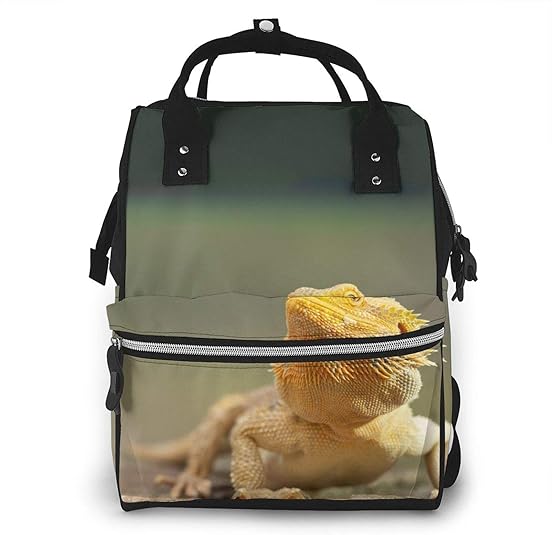 Bearded Dragon Lizards Diaper Bag Waterproof Nappy Backpack Travel