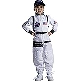 Dress Up America Kids NASA Astronaut Costume – Orange Space Suit with Cap – Realistic Halloween & Dress-Up Outfit