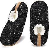 DICUIRD Mens Slipper Socks With Non Skid Bottoms, Warm Slipper Socks With Grippers For Men, Fuzzy House Knit Slippers