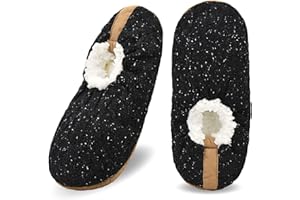 DICUIRD Mens Slipper Socks With Non Skid Bottoms, Warm Slipper Socks With Grippers For Men, Fuzzy House Knit Slippers