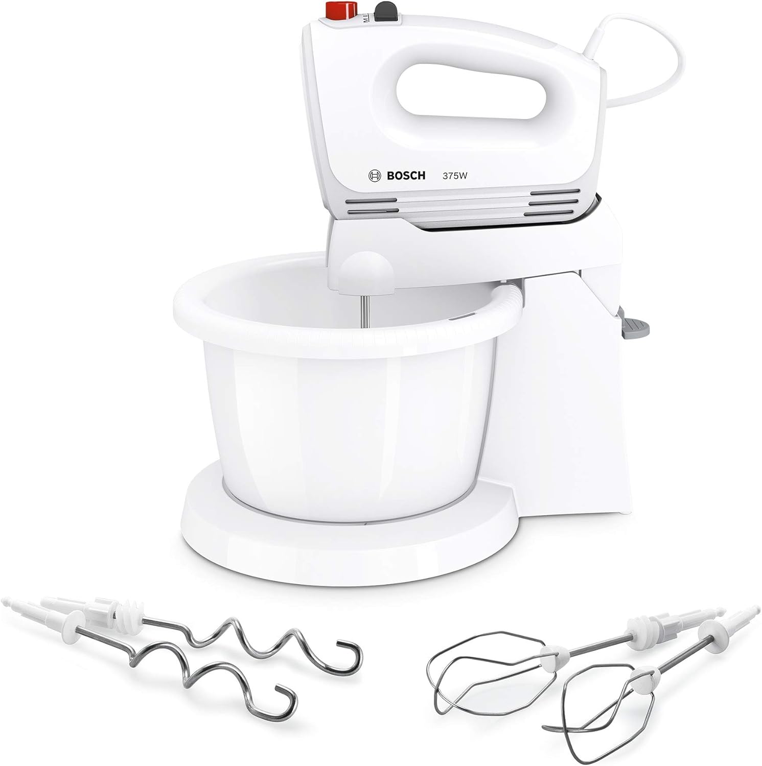 Amazon.de Bosch MFQ2600W CleverMixx Handrührer, 375 Watt, Schüssel mit