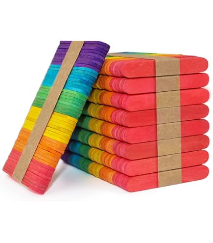 PPhtony Mini Wood Craft Sticks - 500 Pack Of Small Wooden Sticks For DIY, Art, Christmas Ornaments, Painting & School Projects