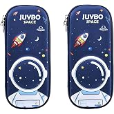 YIKANGHENG 2 Pack 3D Pen and Pencil Box, 9 Inch x 4 Inch x 2 Inch Hard Pencil Box for Pen and Marker Storage and Holiday Gifts (astronaut)
