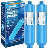 Kohree RV Water Filter, NSF Certified, Inline Water Filter Reduces Chlorine, Bad Taste, Odor, RV Accessories Ideal for Campers, Marine, Garden Hose, Boats, Trailer Motorhome, 2 Pack