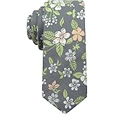 Mantieqingway Men's Cotton Printed Floral Neck Tie Skinny Tie
