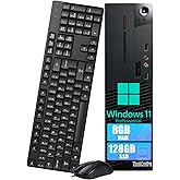 Lenovo ThinkCentre M79 SFF Desktop Computer PC, AMD A8 PRO-7600B 3.1GHz, 8GB DDR4 RAM, 128GB SSD, DisplayPort, VGA, Keyboard & Mouse, Windows 11 Pro (Renewed)