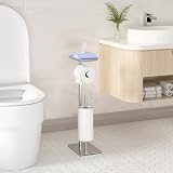 Songsoso Free Standing Toilet Roll Holder with Top Shelf Holds 4 Rolls view 7