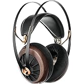 MEZE AUDIO 109 PRO | Wired Over-The-Ear Walnut Wood Audiophile Open-Back Headphones | 50mm Dynamic Drivers | Low Impedance 40 Ohms | Cables and Carrying Pouch Included | 2-Year Warranty