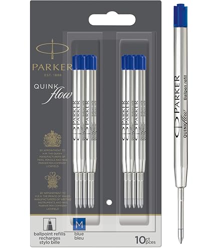 Amazon.com : Parker QUINKflow Authentic Black Ink Refills, Medium