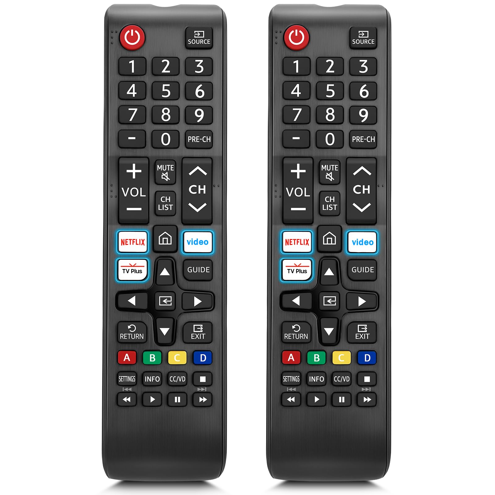 Photo 1 of (Pack of 2) for Samsung Smart TV Remote Control Universal Replacement Remote Compatible with Samsung Smart LCD LED HDTV 3D TVs BN59-01315J BN59-01315A BN59-01301A BN59-01199F BN59-01303A