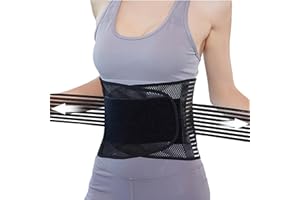 QIYUDA Back Brace for Men and Women, Anti Skid Mesh Adjustable Back Lumbar Waist Support Belt Lower for Back Pain Relief (X-Large)