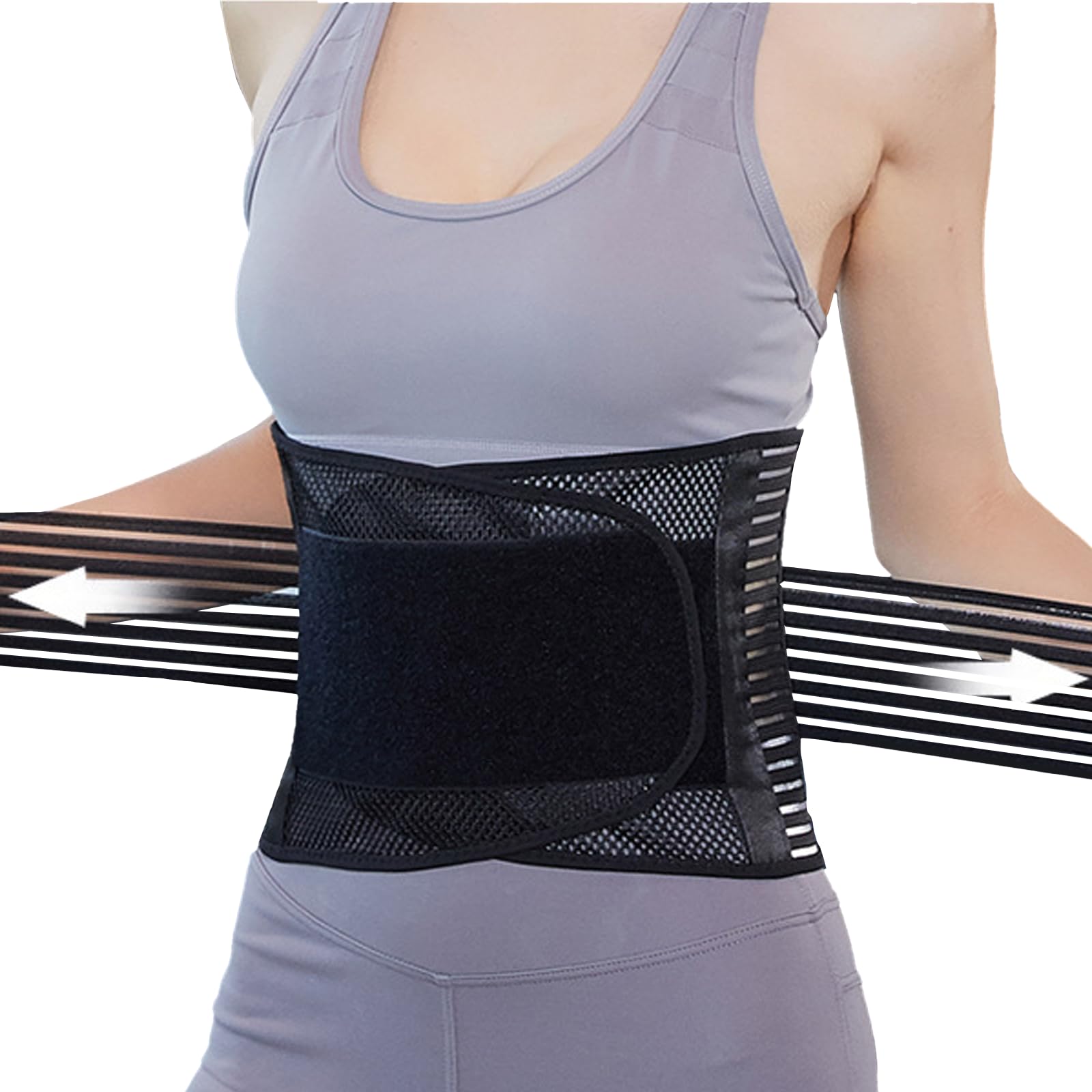 Photo 1 of QIYUDA Back Brace for Men and Women, Anti Skid Mesh Adjustable Back Lumbar Waist Support Belt Lower for Back Pain Relief (X-Large)