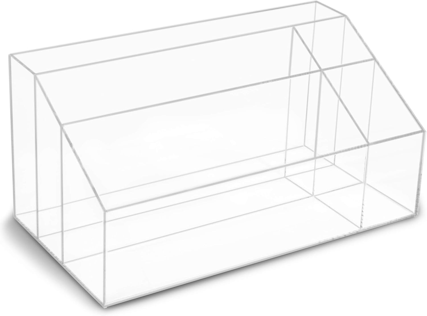 Clear Acrylic Desk Organizer for Home or Office Organization (12.3 x 6.7 x 6 In): Home Improvement