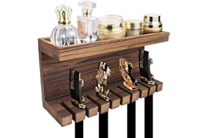 Yamahiko Belt Storage Organizer for Closet, Belt Hanger Wall Mounts with Double Shelving Platform, Belt Rack Holder Shelf for Closet Door, Wall Closet Organizer Tie Belt Hanger Rack for Men Women