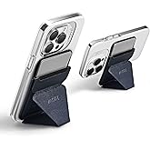 MOFT MagSafe Wallet for iPhone 15/14/13/12 Series, Strong Magnetic Phone Card Holder Fit 2 Cards & 3 Viewing Angles & Stain-Resistant Vegan Leather Phone Stand, Oxford Blue