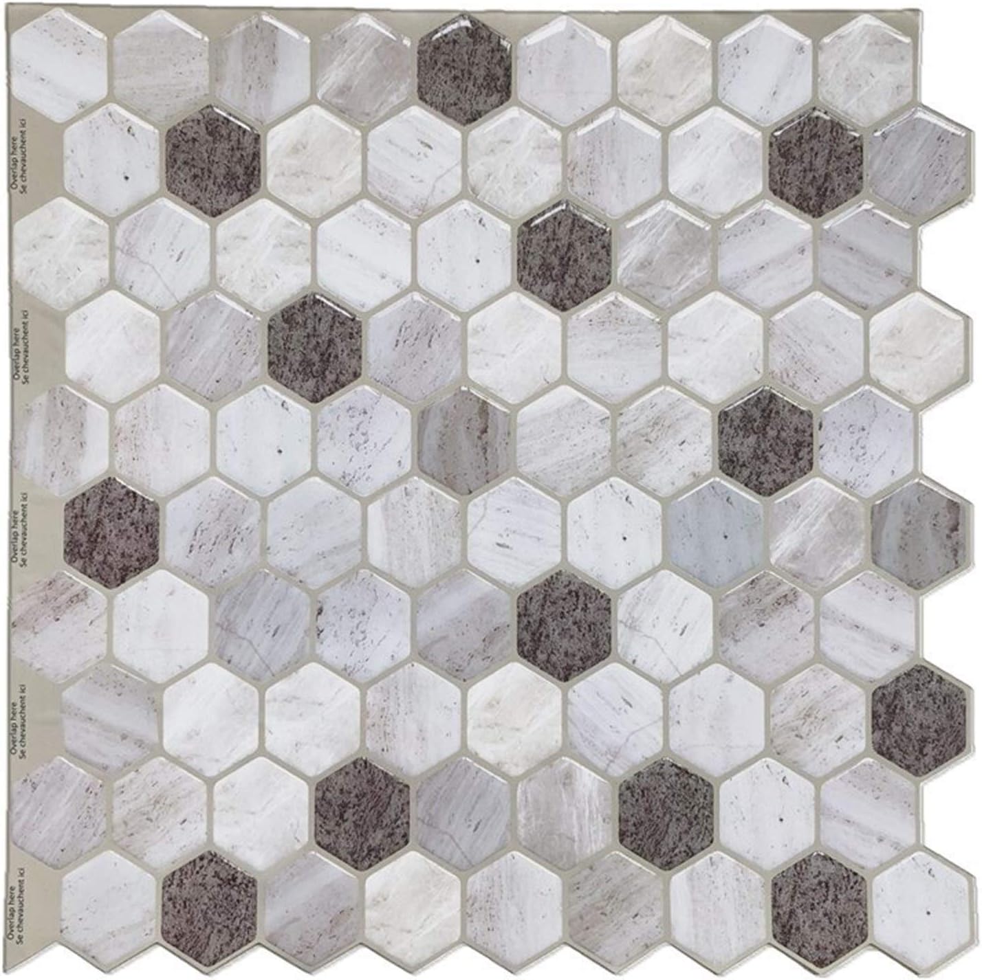 MOLUO Creatividad 4 piezas de piedra 3D del mosaico del azulejo