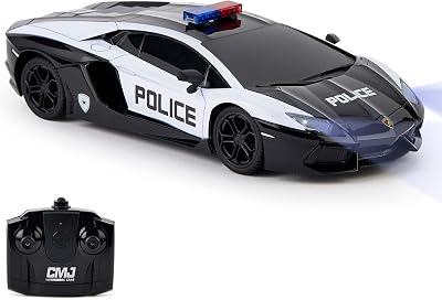 CMJ RC Cars Lamborghini Aventador LP700-4 Police 1:24 2.4GHz Lights