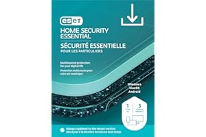 ESET Home Security Essential | Antivirus | 2025 Edition | 3 Devices | 1 Year | Parental Control | Privacy | IOT Protection | 