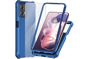 Ailiber for Moto G Stylus 5G 2024 Case, with Screen Protector, Motorola Moto G Stylus 2024 Shockproof Case, Dual Layer Protection TPU Bumper, Slim Silicone Rugged Cell Phone Cover -Blue