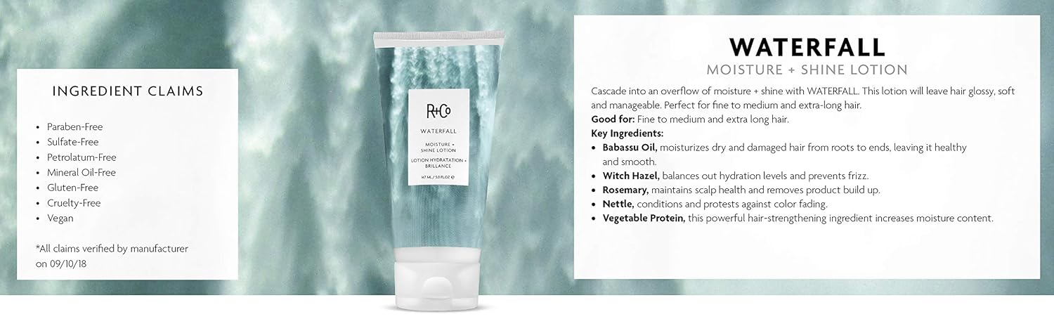 R+co Waterfall Moisture & Shine Lotion By for Unisex - 5.0 Oz Lotion, 5 Oz: Premium Beauty