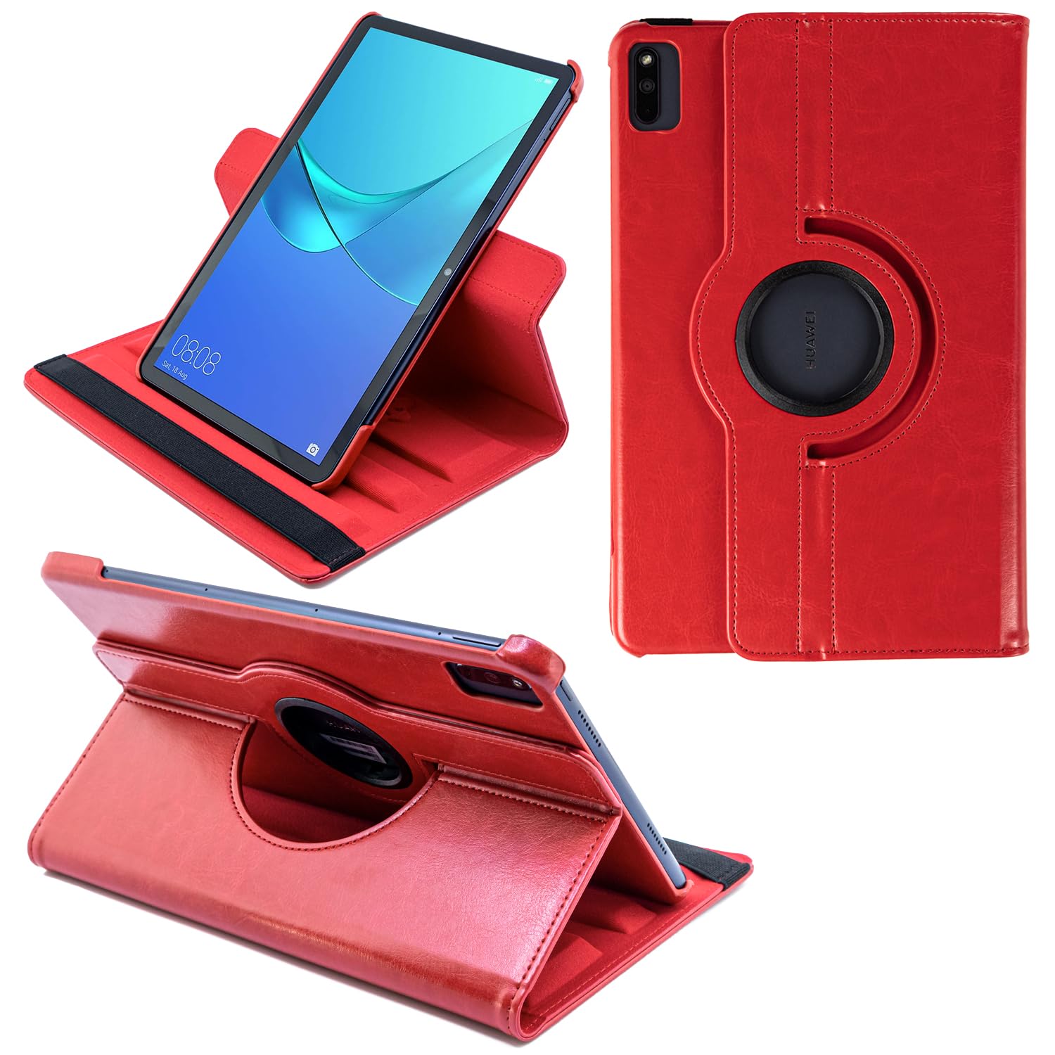 COOVY® 2.0 Cover for Huawei Matepad (10.4") ROTATING 360° DEGREE SMART CASE STAND HOUSING PROTECTION Sleep/Wake up | red