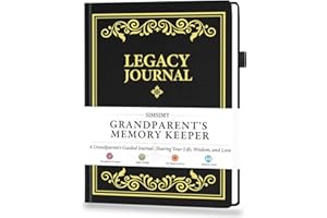 SIMSIMY Grandparents Life Story Journal, Keepsake Legacy Journal with Prompt Questions, Tell Me Your Life Story Grandparent Memory Book, Linen Hardcover Gift for Nana, Grandma, Grandpa, Parents